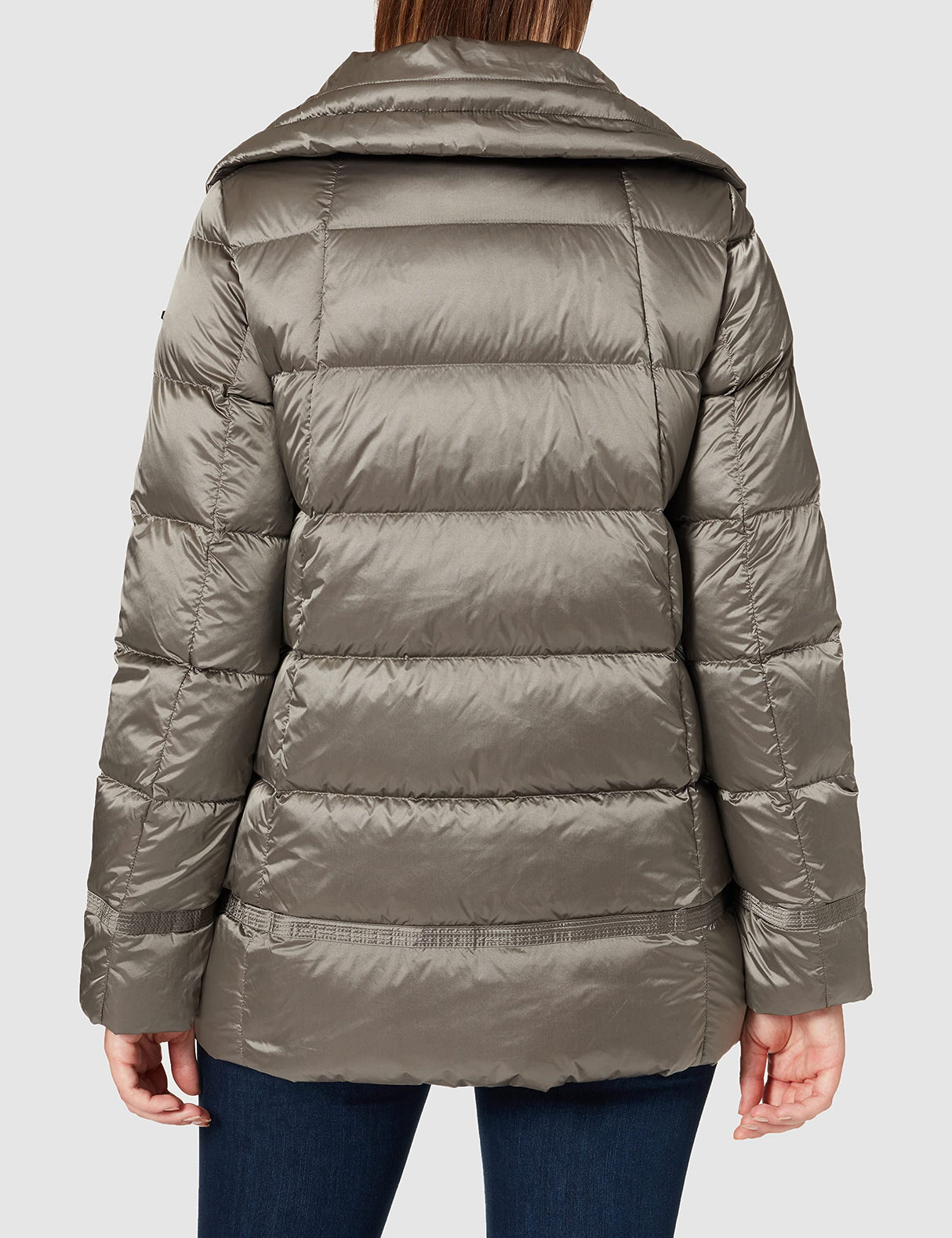 Geox W ADRYA Mujer Chaqueta de plumón, Gris (Dark Cloudy Grey), 46