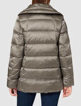 Geox W ADRYA Mujer Chaqueta de plumón, Gris (Dark Cloudy Grey), 46