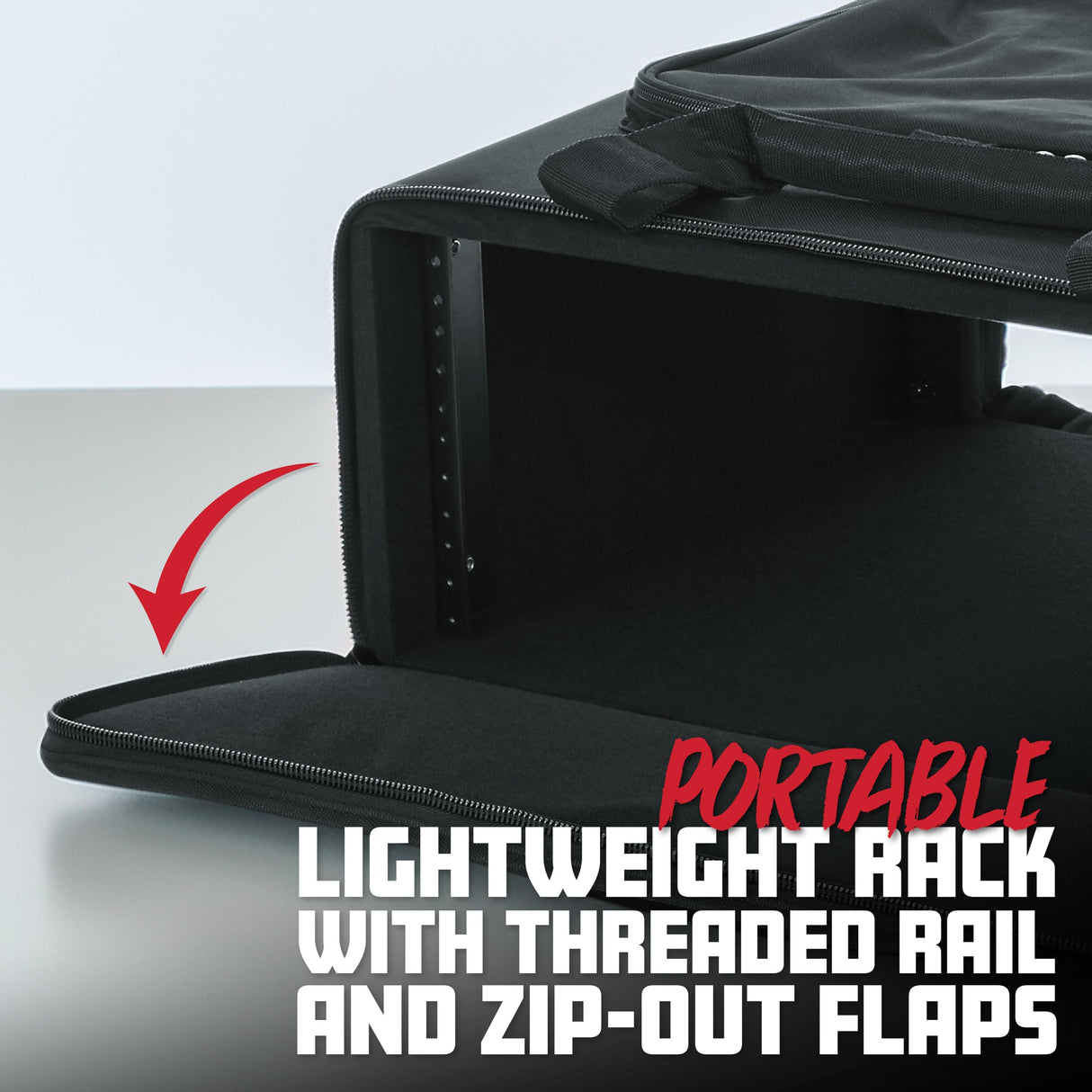 Gator Cases Bolsa Portátil para Rack 4U con Profundidad de Rack de 14"; (GRB-4U)