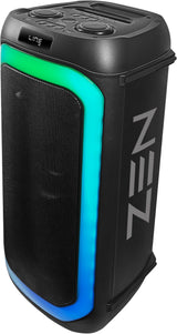 Altavoz portátil Bluetooth Zen Aero Potente de 350W, 10H de batería, luces LED RGB. Altavoz Grande con TWS, Aux in, USB, entrada de micrófono, y micrófono inalámbrico, con radio FM y con gran potencia