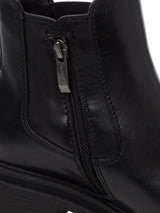 Tamaris Botines Chelsea para Mujer, Piel, Gore-Tex, Negro, 38 EU