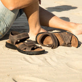 Panama Jack Sanders Basics, Sandalias con Punta Abierta Hombre, Marrón (Marron C1), 43 EU
