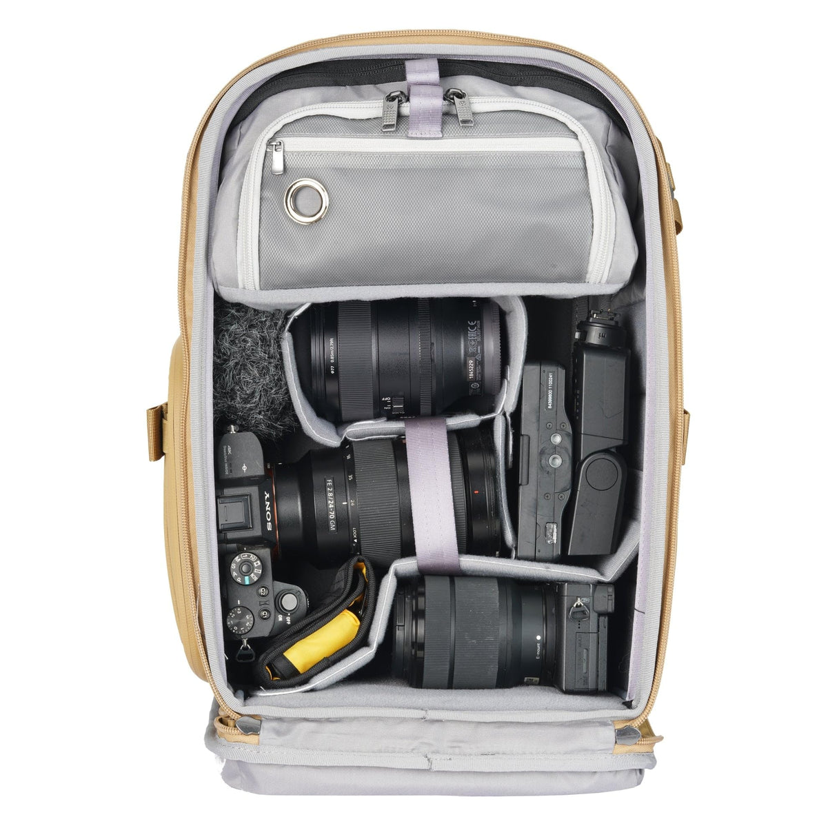 VANGUARD Veo Metro B20L BG - Mochila fotográfica para cámara objetivos y portátil de 14 pulgadas, beige