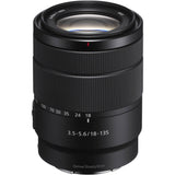 Sony Lente Zoom (Montura E, Formato APS-C, 18 - 135 mm F3.5-5.6 Oss, Zoom de 7.5 X), Color Negro