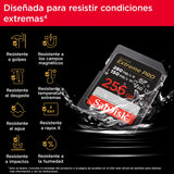 SanDisk 256 GB Extreme PRO Tarjeta de memoria SDXC, con hasta 280 MB/s, UHS-II, C10, U3, V60