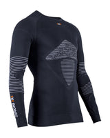 X-Bionic Energizer 4.0 Camisa Cuello Redondo y Mangas largas para Hombre - Alta tecnología para Deportes de Invierno con características de termorregulación y Rendimiento mejoradas - Negro/Blanco, M