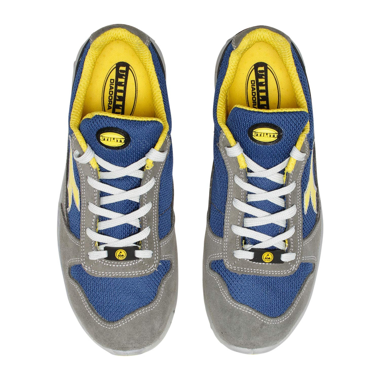 Utility Diadora RUN TEXT LOW S1P SRC ESD, Zapatillas Unisex Adulto, GRIS (CASTELLO/BLU INSEGNA), 45 EU