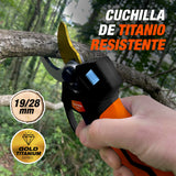 Altuna - Kit de Poda a Batería de Titanio - Motosierra a Batería + Tijeras de Podar Eléctricas - Incluye 2 Baterías 2Ah - Con Maletín, Cargador y Cinturón Portaherramientas