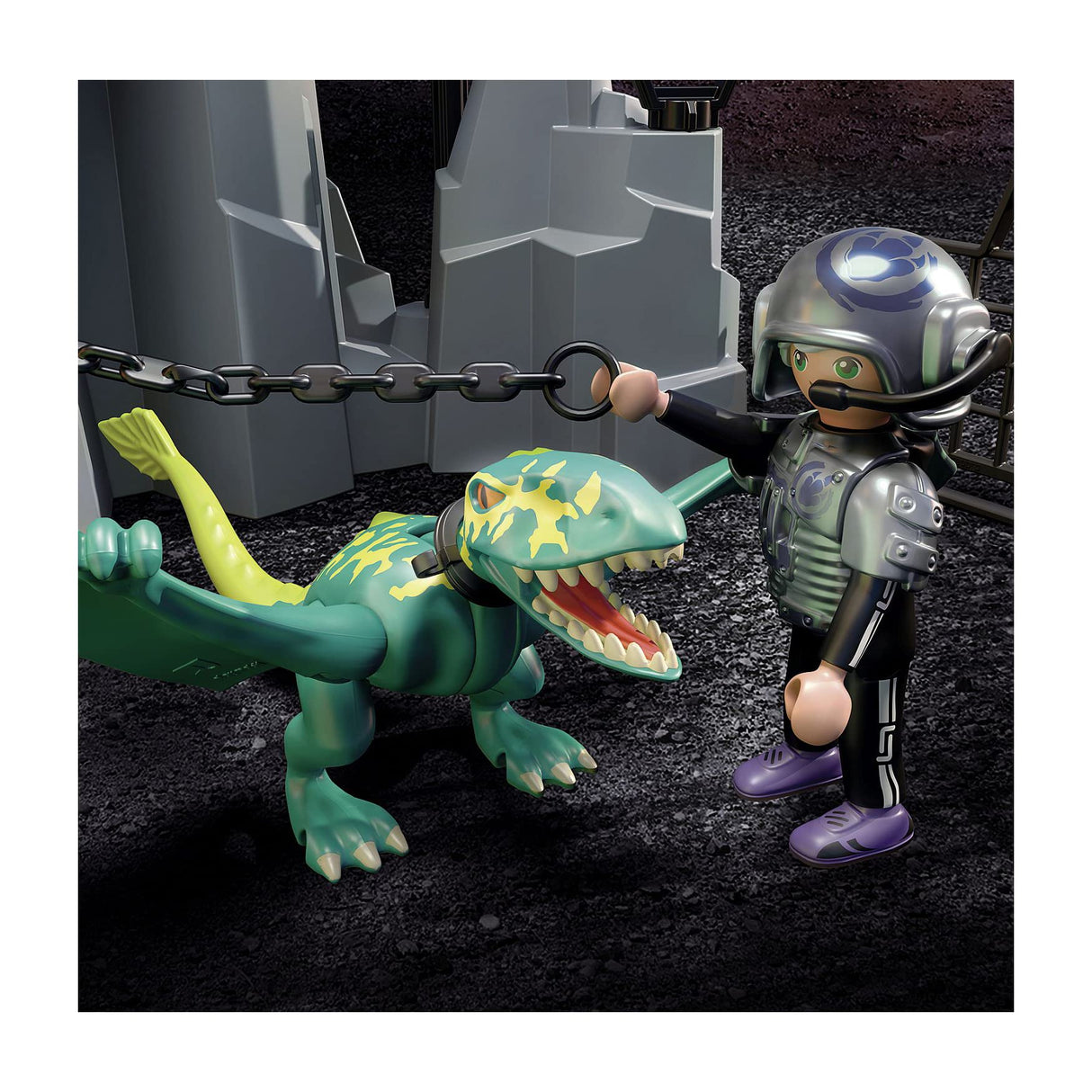 PLAYMOBIL Dino Rise 70925 Dino Mine, Tren minero con vehículos y trampas, Juguetes para niños a Partir de 5 años