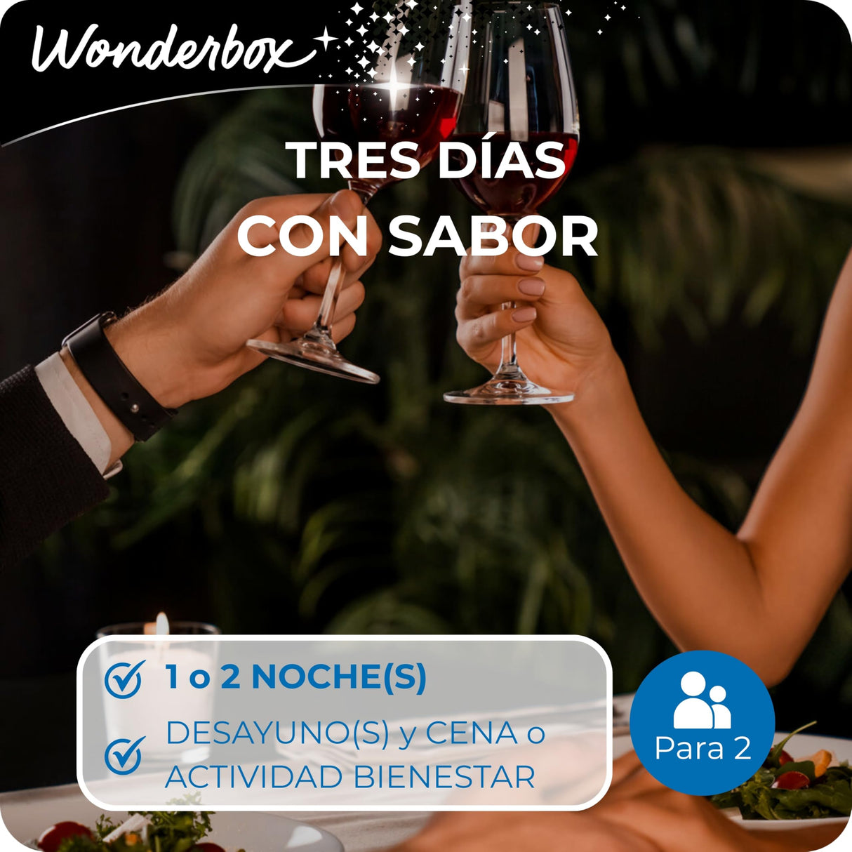 WONDERBOX Caja Regalo -Tres DÍAS con Sabor- 3.200 estancias para Dos Personas