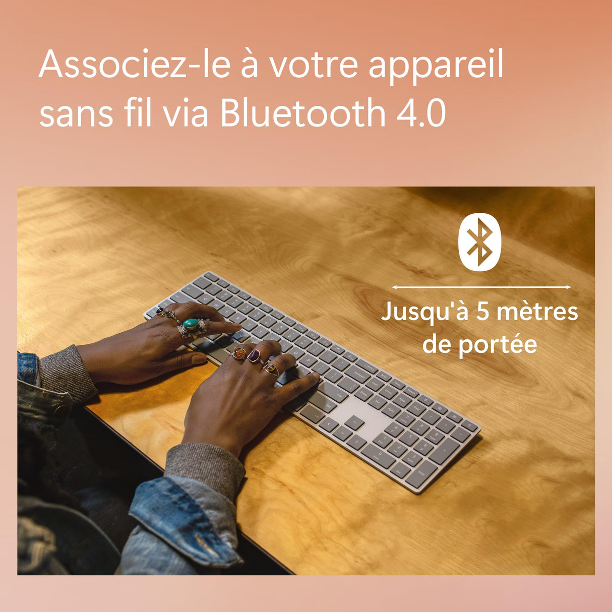 Surface Microsoft Keyboard 2024 - Teclado inalámbrico Bluetooth Compatible con Windows 11 (Teclado AZERTY francés) - Gris