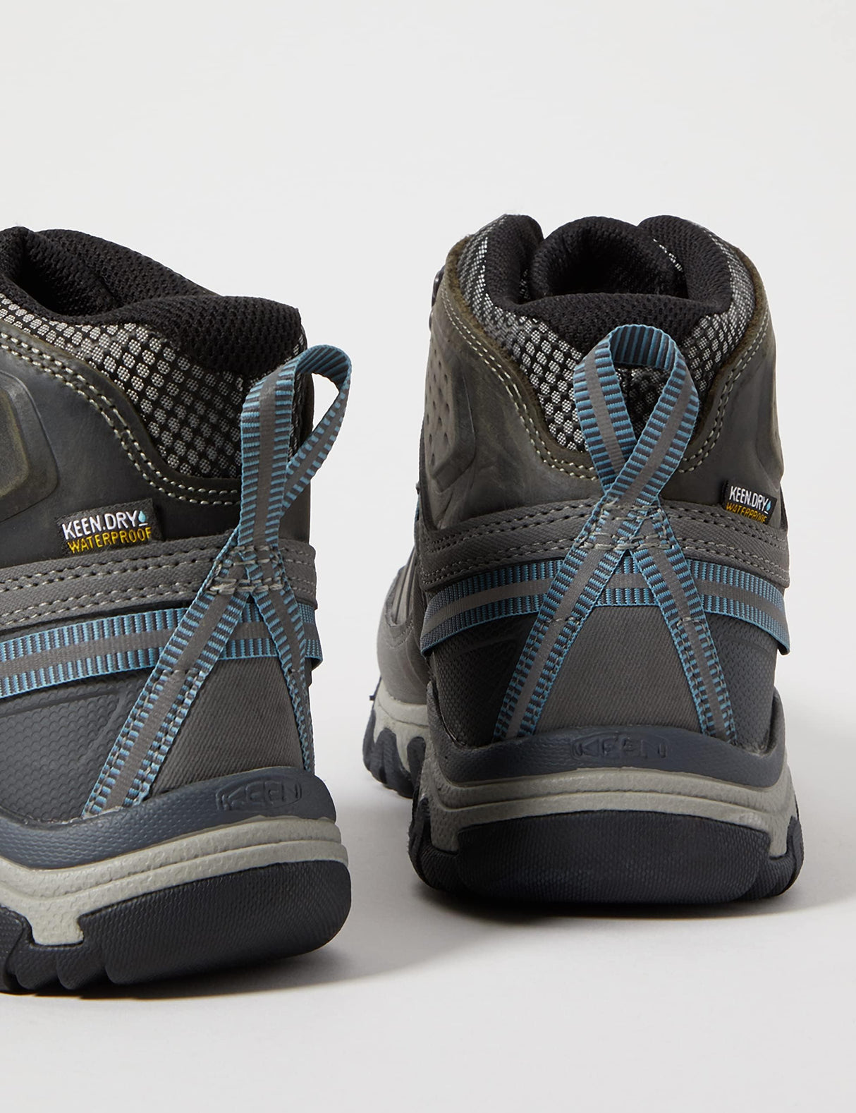 KEEN Targhee 3 Mid Waterproof, Zapatos para Senderismo Mujer, Gris (Magnet/Atlantic Blue), 37.5 EU