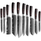 MDHAND Juego de 10 Cuchillos de Cocina, Cuchillos de Chef alemán de, Profesional Set de Cuchillos de Cocina Acero Inoxidable, Set Cocina Antioxidante