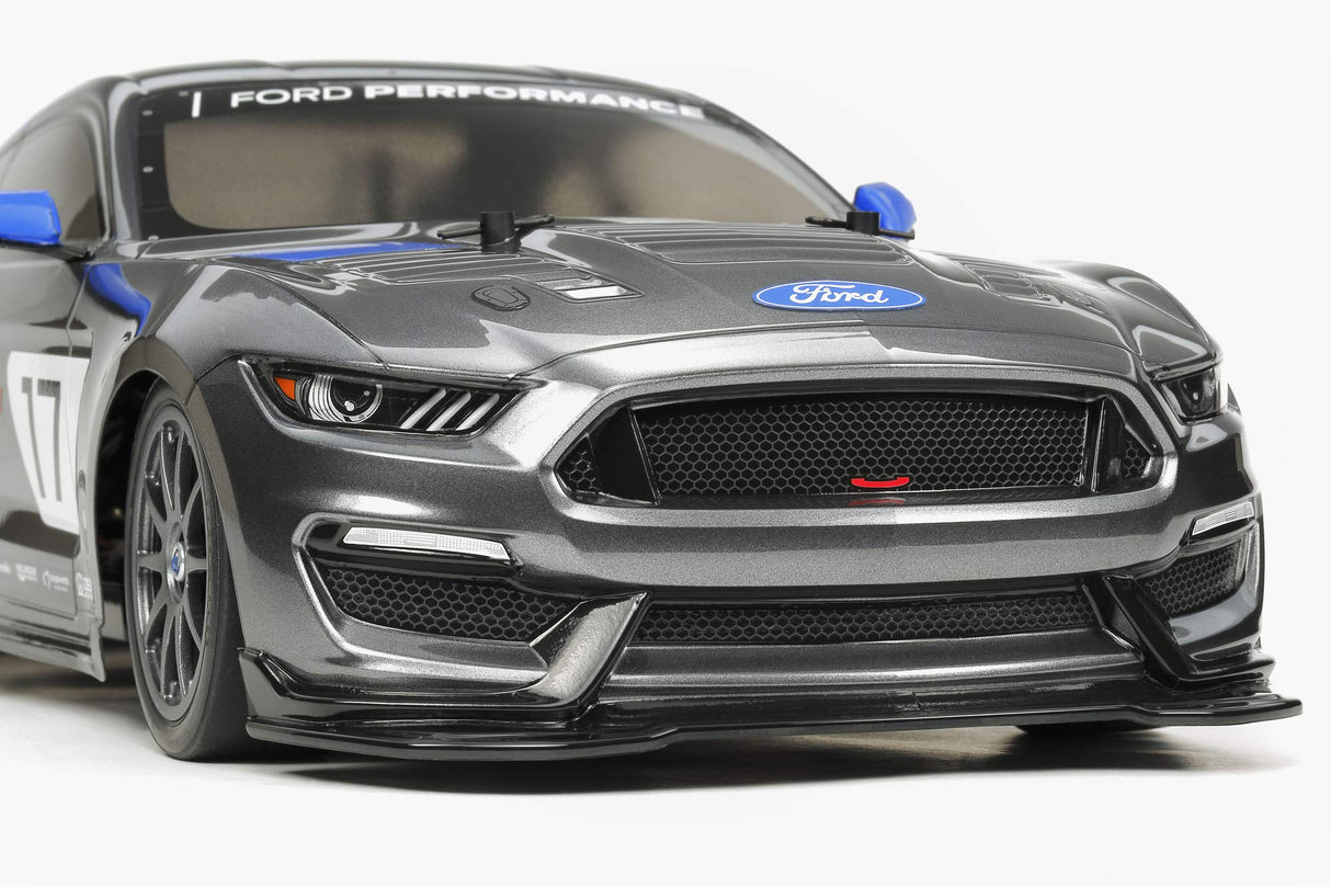 Tamiya 58664 1:10 RC Ford Mustang GT4 TT-02-coche/vehículo teledirigido, modelismo, Kit, Hobby, Tinkering, Modelo, Montaje, Color Grey