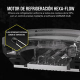 CORSAIR iCUE Link XC7 RGB Elite Bloque de Refrigeración para CPU - Cámara de Flujo Transparente – 24 LED RGB - Compatible con Intel LGA 1700, AMD AM5 y Versiones anteriores - Gris Sigiloso