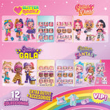 KOOKYLOOS Serie Glitter Glam – Colección completa de 12 KookyLoos. Muñeca sorpresa coleccionable con accesorios de moda, ropa, zapatos y juguetes con 3 expresiones divertidas. 12 muñecas incluídas