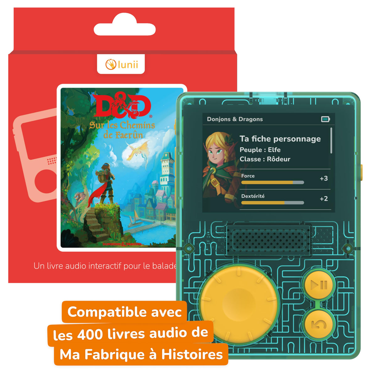 Lunii - Juego de Reproductor FLAM para niños de 7 a 11 años-2 Libros interactivos incluidos- Caja de Historias Fabricada en Francia, 3760361141886