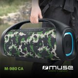 Muse M 980 CA. Altavoz Bluetooth Resistente a Las Salpicaduras con Luces incorporadas. 300 W de Potencia. Posibilidad de par Stereo. Concector de Carga USB-C. Puerto USB de Carga y repodrucción.