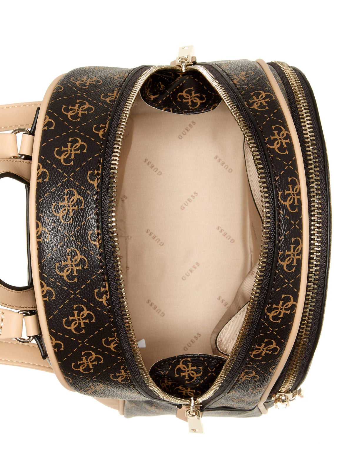 GUESS Mochila Grande Manhattan, marrón, Talla única para Mujer