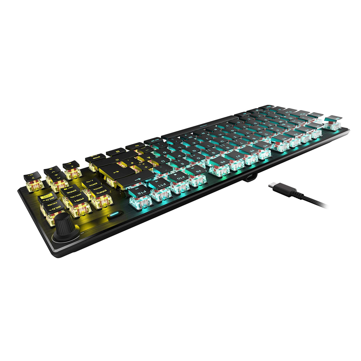 ROCCAT Vulcan TKL Pro Gaming Tastatur Kompakte optische RGB-Gaming-Tastatur mit Linear Red Switch und DE Layout