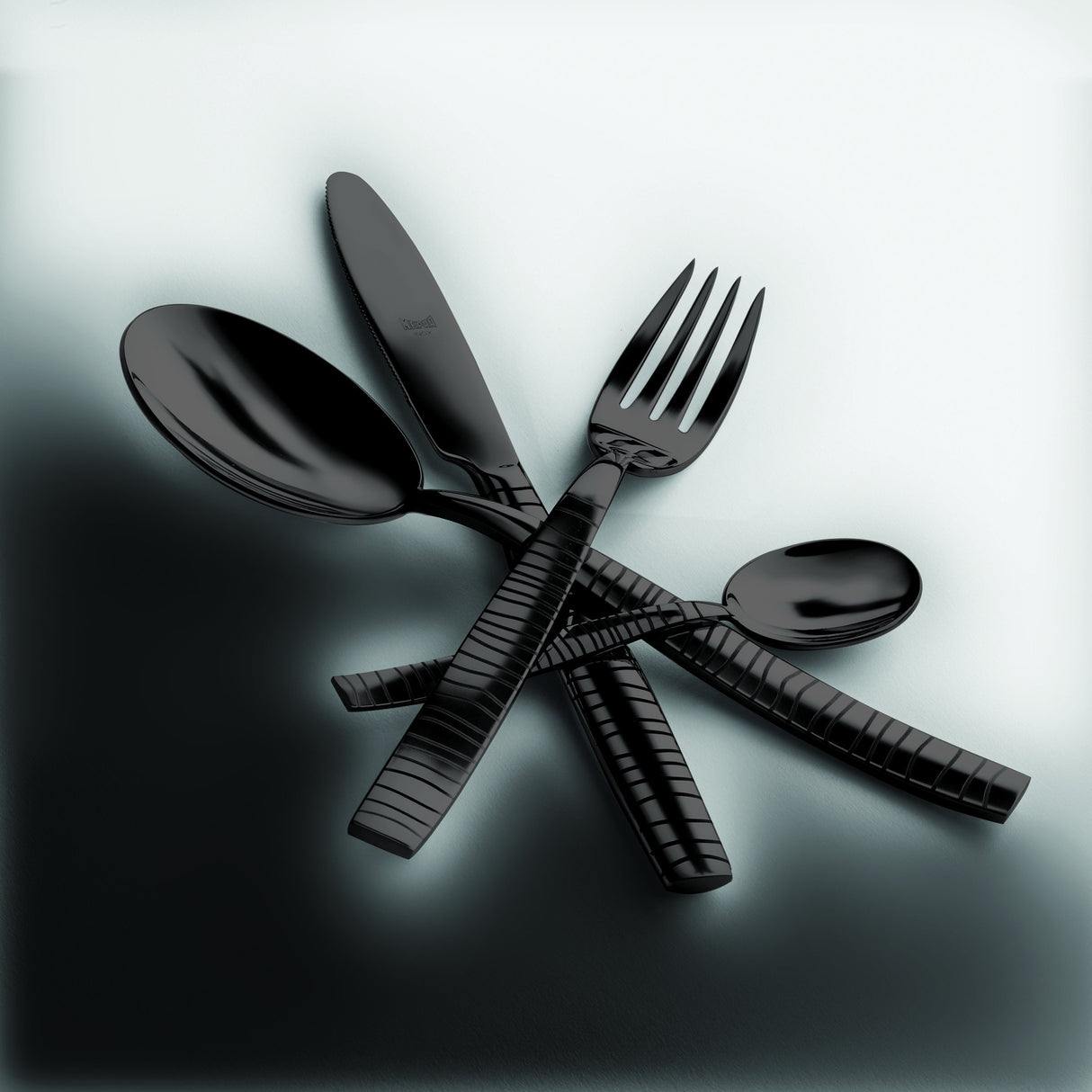 Mepra 109622039 - Juego de cubertería, Color Negro