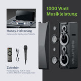 Altavoz Multimedia MUSE M-1990 DJ Bluetooth, USB, CD, Efectos Luz,1000W