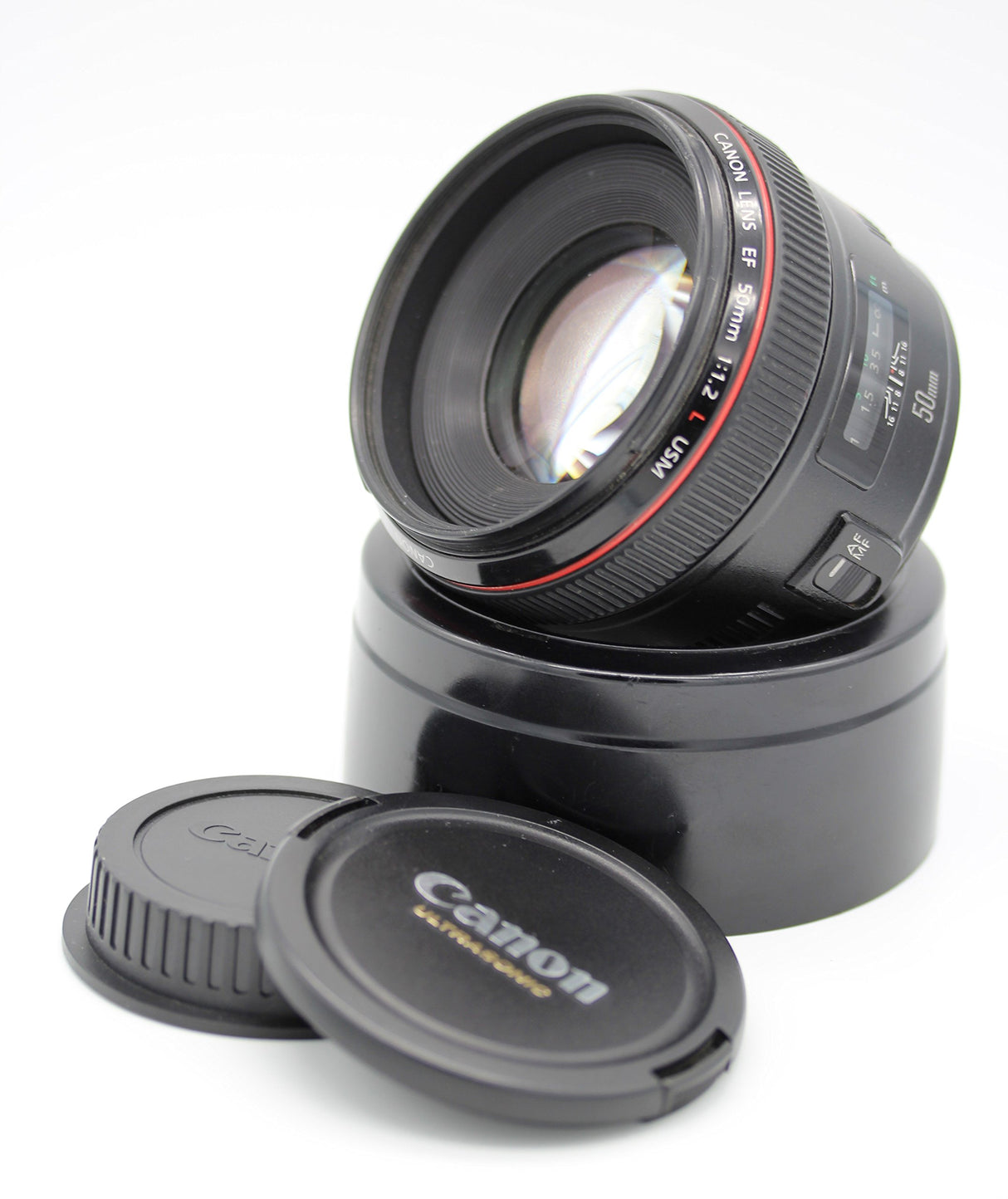 Canon EF 50mm f/1.2L USM - Objetivo para Canon (Distancia Focal Fija 50mm, Apertura f/1.2-16, diámetro: 72mm) Negro