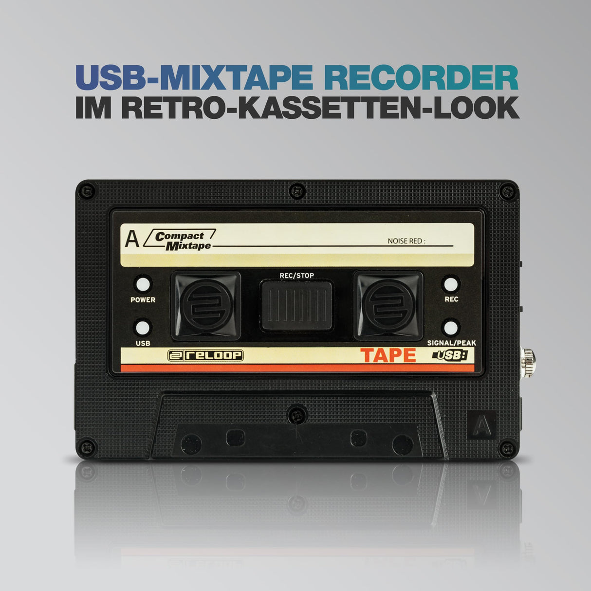 Reloop Tape - Grabadora de mezclas USB con aspecto de cinta retro