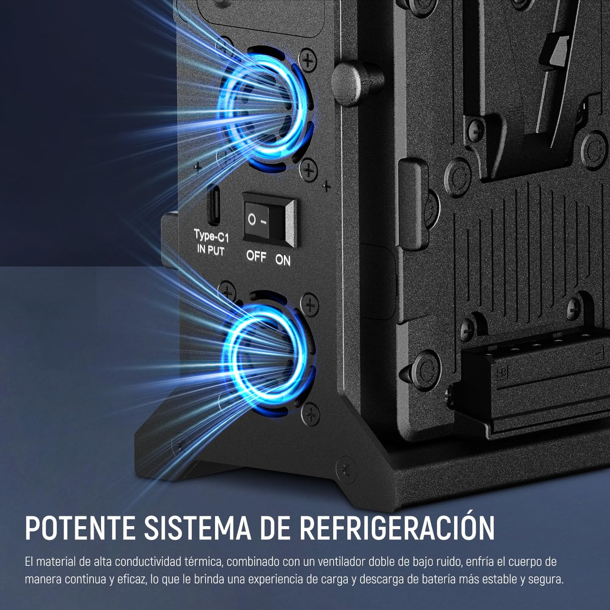 NEEWER V Mount Cargador Batería Doble Canal con Carga Rápida 100W PD USB C, Salidas DC 48V/DC24V/100W PD/D Tap, Cargador de Metal Multifuncional Compatible con SmallRig NEEWER PS099E VB99, BP-2CH Pro