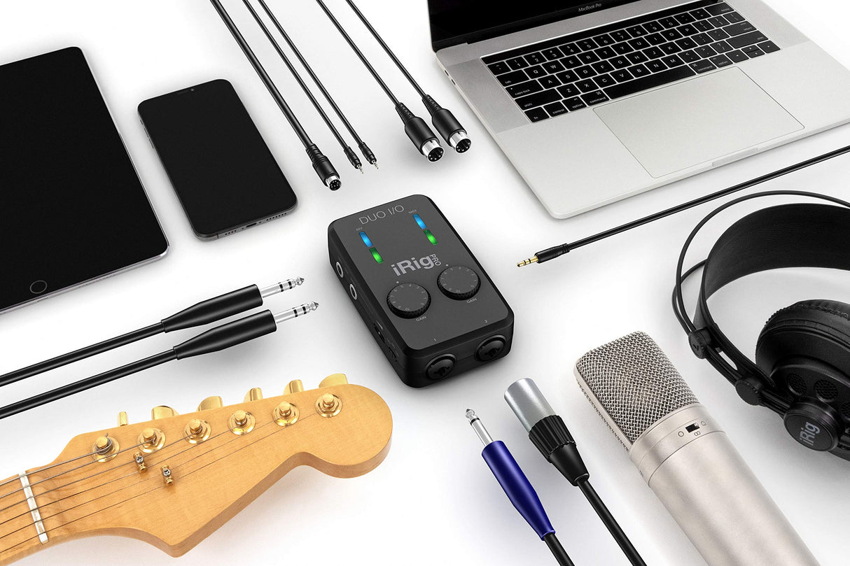 IK Multimedia iRig Pro Duo I/O - Interfaz móvil de audio/MIDI de 2 canales