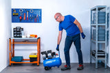 Compresor de aire silencioso EASE-AIR 24 de ABAC, compresor de aire sin aceite, presión máxima 8 bar, potencia 1 hp, Depósito 24 litros, Nivel sonoro 59 dB