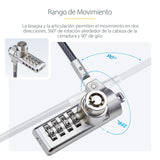 StarTech.com Paquete de 10 Cables de Seguridad Antirrobo Candado K-Slot de Llave y Clave para Portátil - Misma Llave