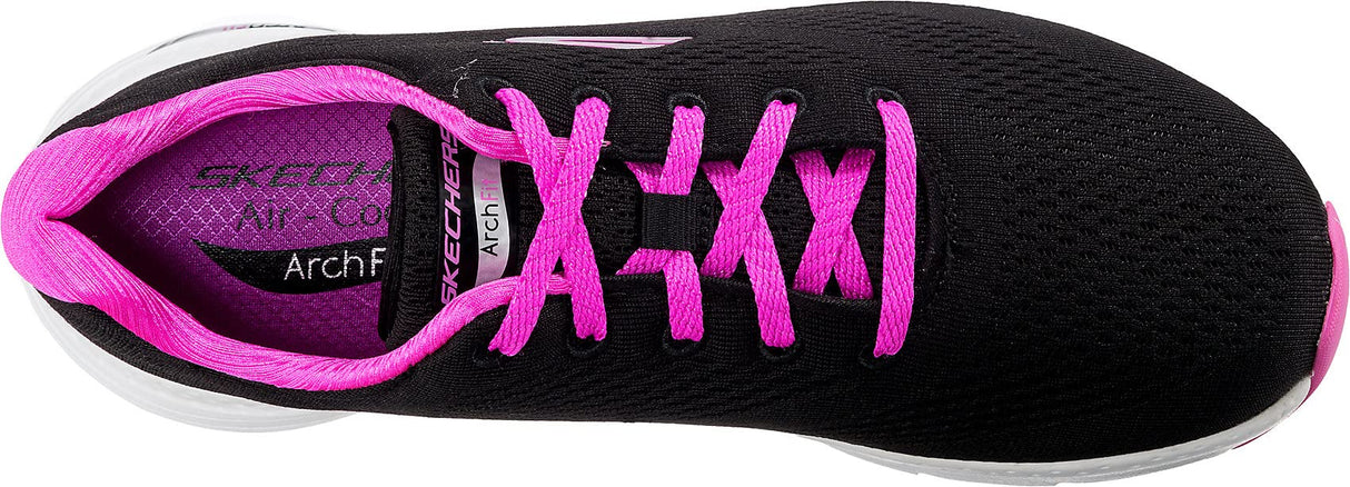 Skechers Arch FIT, Zapatillas Mujer, Black/Light Pink, 36 EU