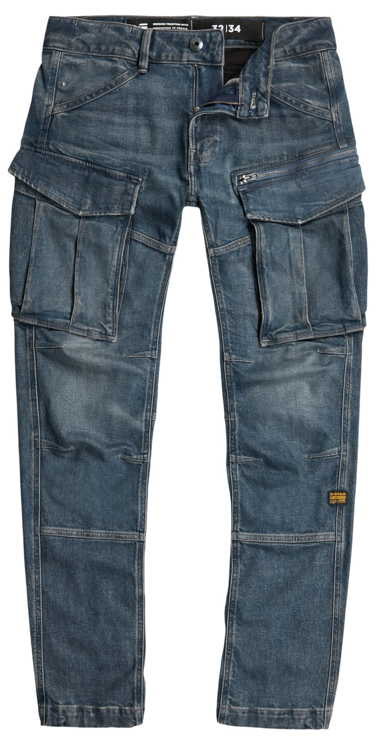 G-STAR Rovic Zip 3D Regular Tapered Denim Jeans, Jeans para Hombre, Azul (Worn In Glace D23077-d775-h139), 32W / 32L