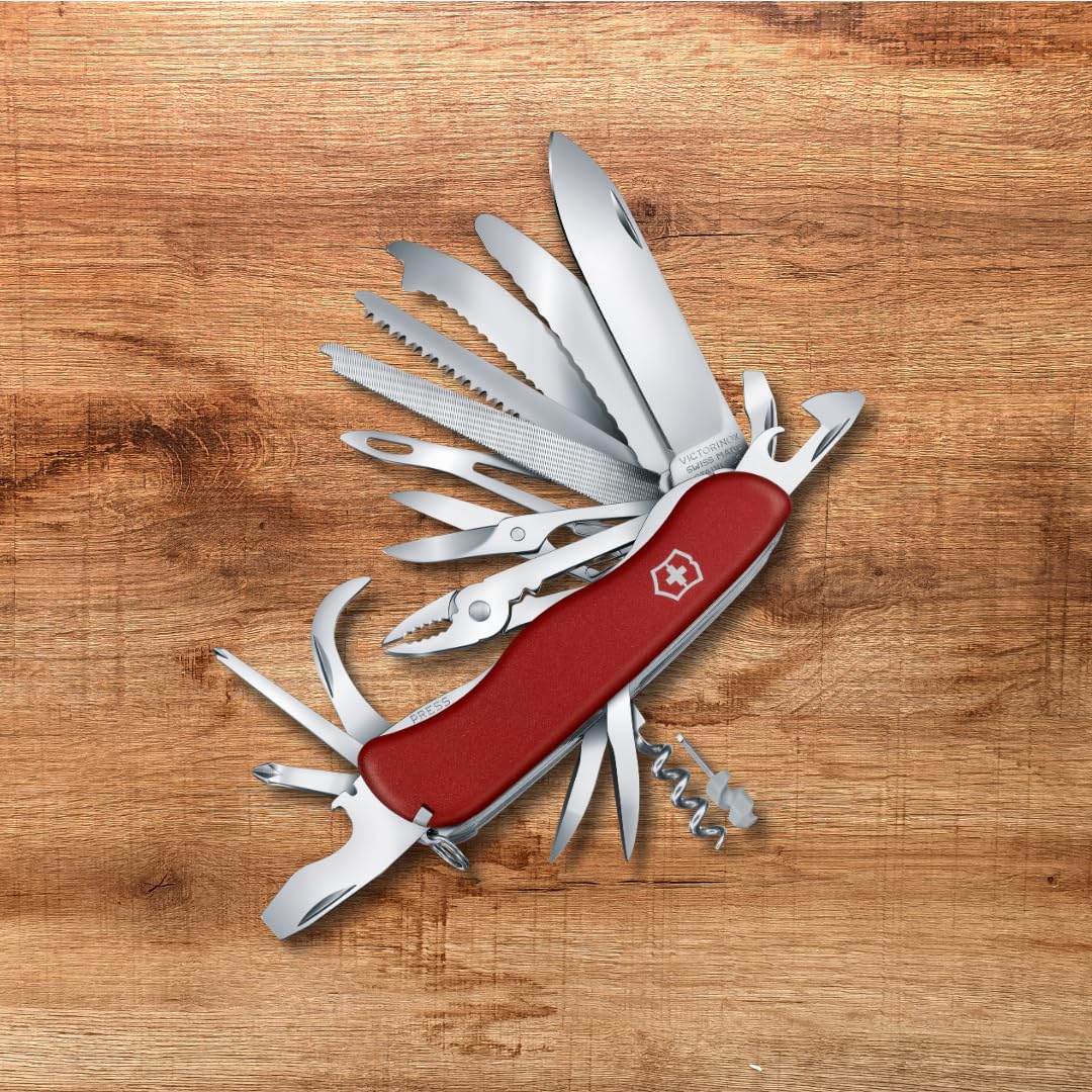 Victorinox Work Champ XL, Navaja Multiuso Suiza, Cuchillo bolsillo, Regalo, 31 Funciones, Hoja grande, Sacacorchos, Bloqueable