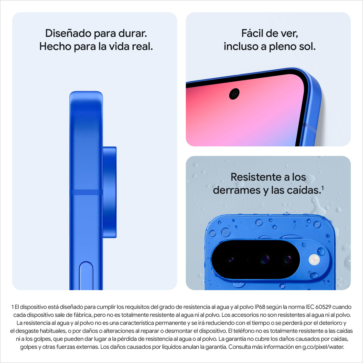 Google Pixel 10 - Smartphone Android Libre con Gemini, cámara Trasera Triple Avanzada, batería de más de 24 Horas y Pantalla Actua de 6,3" - Glaciar, 128GB