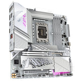 GIGABYTE Placa Base Z890M AORUS Elite WIFI7 Ice - Compatible con procesadores Intel Core Ultra (Serie 2), 12+1+2 Fases VRM, hasta 8800MHz DDR5 (OC), 1xPCIe 5.0 + 2xPCIe 4.0, Wi-Fi 7, Thunderbolt 4