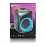NGS Wild Swag Go - Altavoz Portátil, Compatible con la Tecnología Bluetooth 5.0, True Wireless Stereo, Luces y Pantalla LED, Entrada USB, Audio TF y Auxiliar, 24 x 23 x 30 cm, 80 W, Color Negro