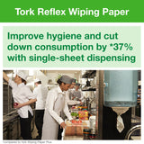 Tork 473242 Papel de secado Reflex/Advanced / 1 capa/Paños de limpieza compatibles con el sistema M4 / 6 bobinas x 300 m de largo/color blanco