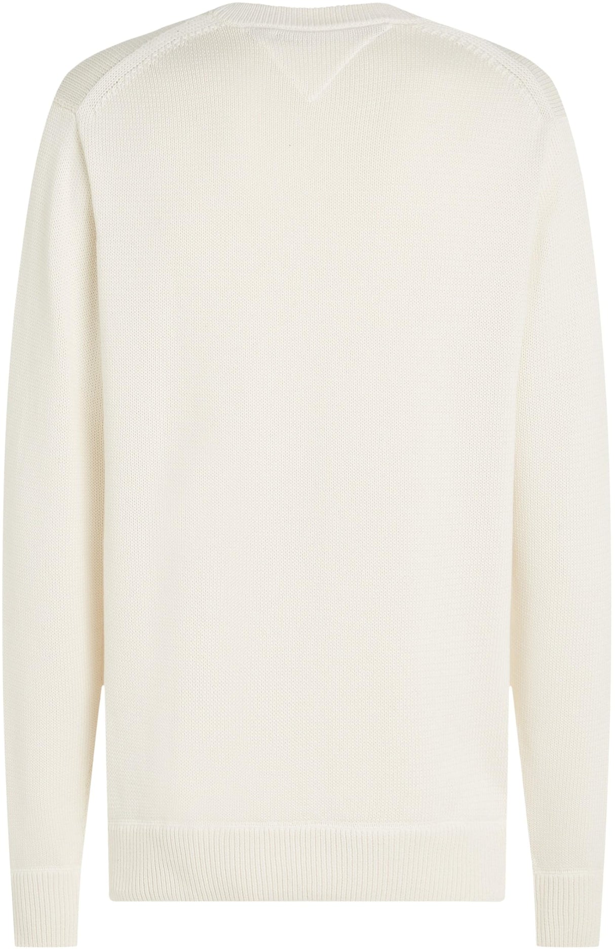 Tommy Hilfiger Jersey Hombre Chunky Cotton Crew Neck Jersey de Punto, Marfil (Ivory Petal), M