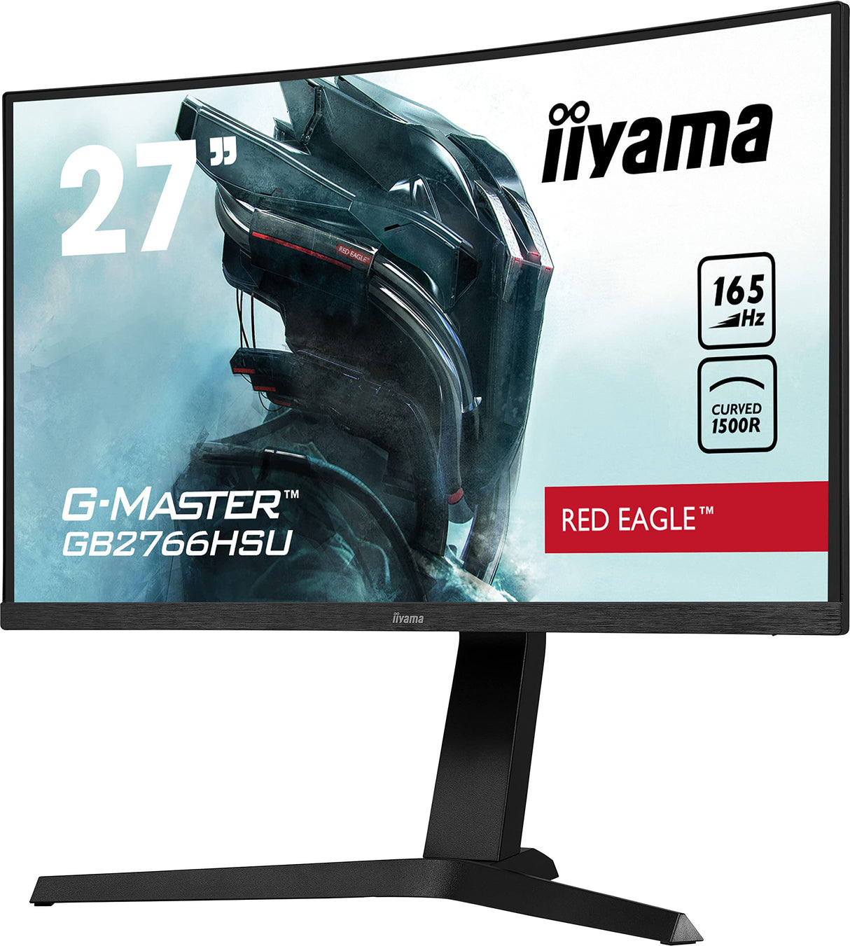 iiyama GB2766HSU-B1 27" Panel VA, Curvo Gaming 1500R, G-Master Red Eagle, FreeSync Premium, 1920x1080, 165Hz, 250cd/m², DisplayPort, 2xHDMI, 1ms MPRT, Altavoces, USB-HUB (2x2.0), Black Tuner