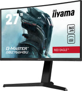 iiyama GB2766HSU-B1 27" Panel VA, Curvo Gaming 1500R, G-Master Red Eagle, FreeSync Premium, 1920x1080, 165Hz, 250cd/m², DisplayPort, 2xHDMI, 1ms MPRT, Altavoces, USB-HUB (2x2.0), Black Tuner