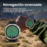 Amazfit T-Rex Ultra 2 Reloj Inteligente Outdoor, GPS Doble Banda, Caja Titanio 51 mm, Pantalla AMOLED 1,5" Cristal de Zafiro, Linterna, 30 Días Autonomía, Mapas Offline, Resistente al Agua 10 ATM