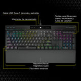 Corsair K70 PRO Teclado para Juegos con Cable Óptico-Mecánico RGB - Interruptores Lineales OPX - Teclados PBT Double-Shot - Compatible con iCUE - QWERTY ES - PC, Xbox - Negro