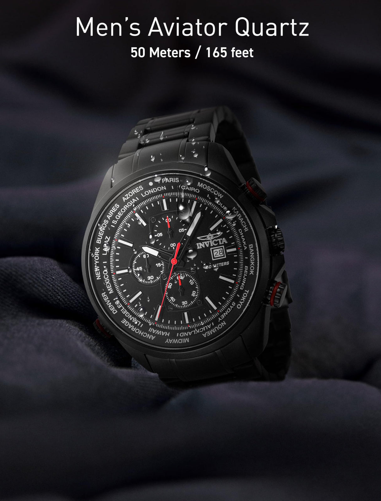 INVICTA Aviator Reloj Cuarzo para Hombre de Acero Inoxidable - 50mm