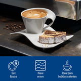 Villeroy & Boch NewWave Juego de Cappuccino, 8 pz, Porcelana, Blanco, 8 Unidad (Paquete de 1), 4