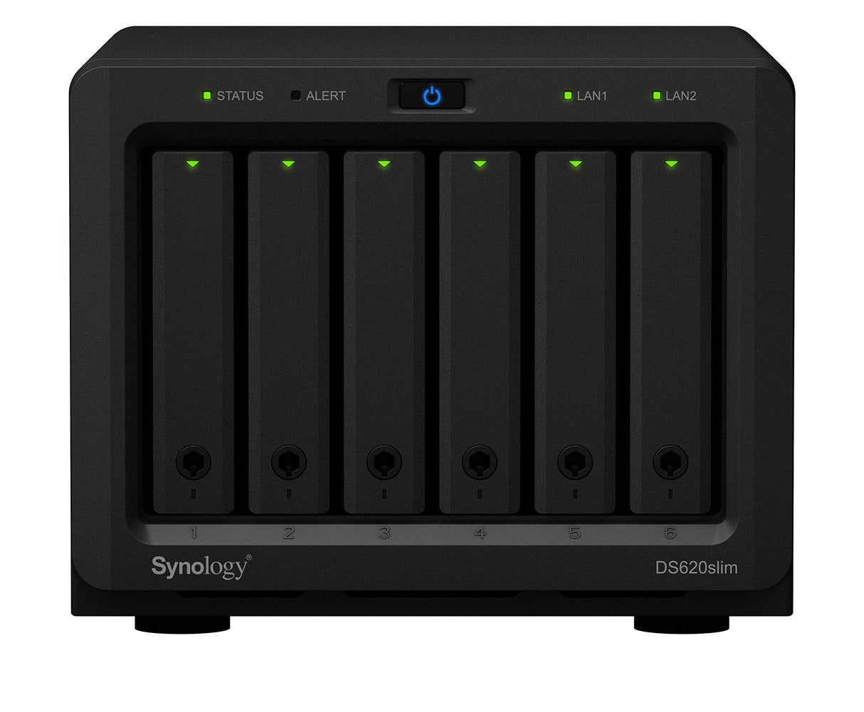 Synology DS620SLIM 6BAY 2.5IN 2.0GHZ DC EXT 2X GBE 2X USB 3.0 2GB DDR3L IN