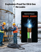 VEVOR SOOW - Cable de alimentación (10 AWG 3 conductores, extensión eléctrica resistente, 600 V, longitud 30,48 m, funda de goma CPE, conductor de alambre fino cobre, cable eléctrico para necesidades