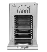 intergrill Barbacoa eléctrica de 800 °, quemador de cuarzo, parrilla de alto rendimiento, calidad profesional, 20 kg, parrilla de mesa de acero inoxidable, incluye rejilla de barbacoa