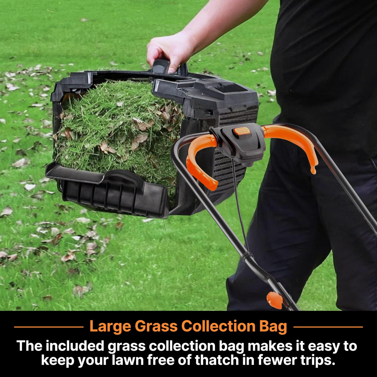 LawnMaster CLM2432K Cortacésped de cortacésped 24V 32 cm de Ancho de Corte, 150 m², Altura de Corte 25-65mm, Incluye batería de 4,0 Ah + Cargador